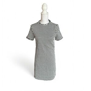Violets and Roses Dress Size 0 Tweed Black White STITCH FIX NWT